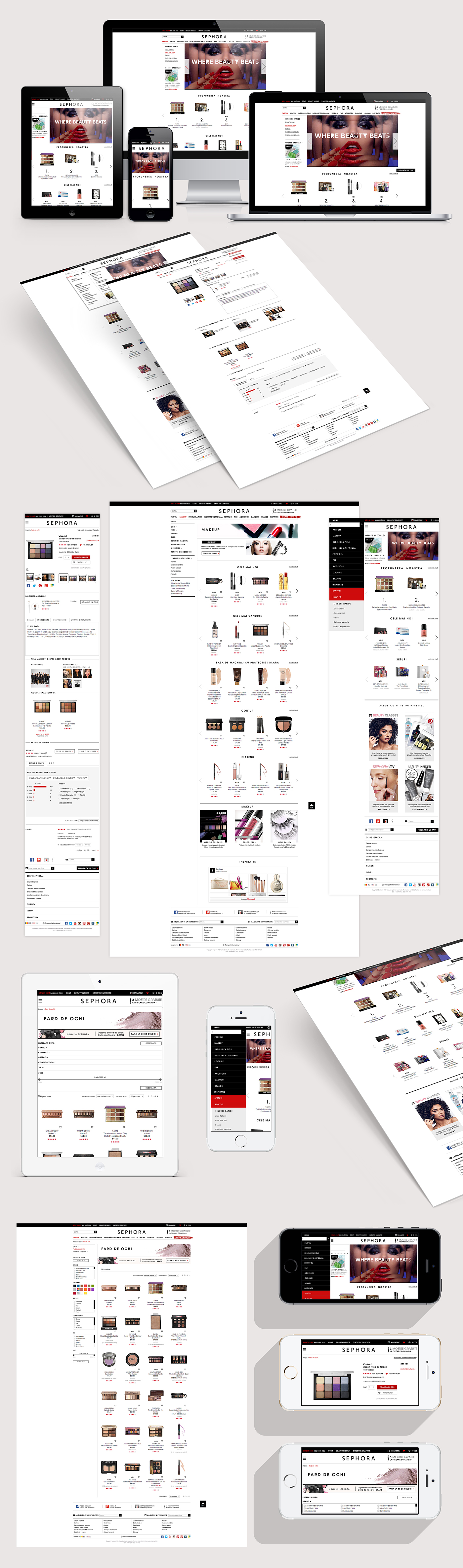 sephora.ro Web Design  layout for sephora Responsive Design Website e-coomerce online store