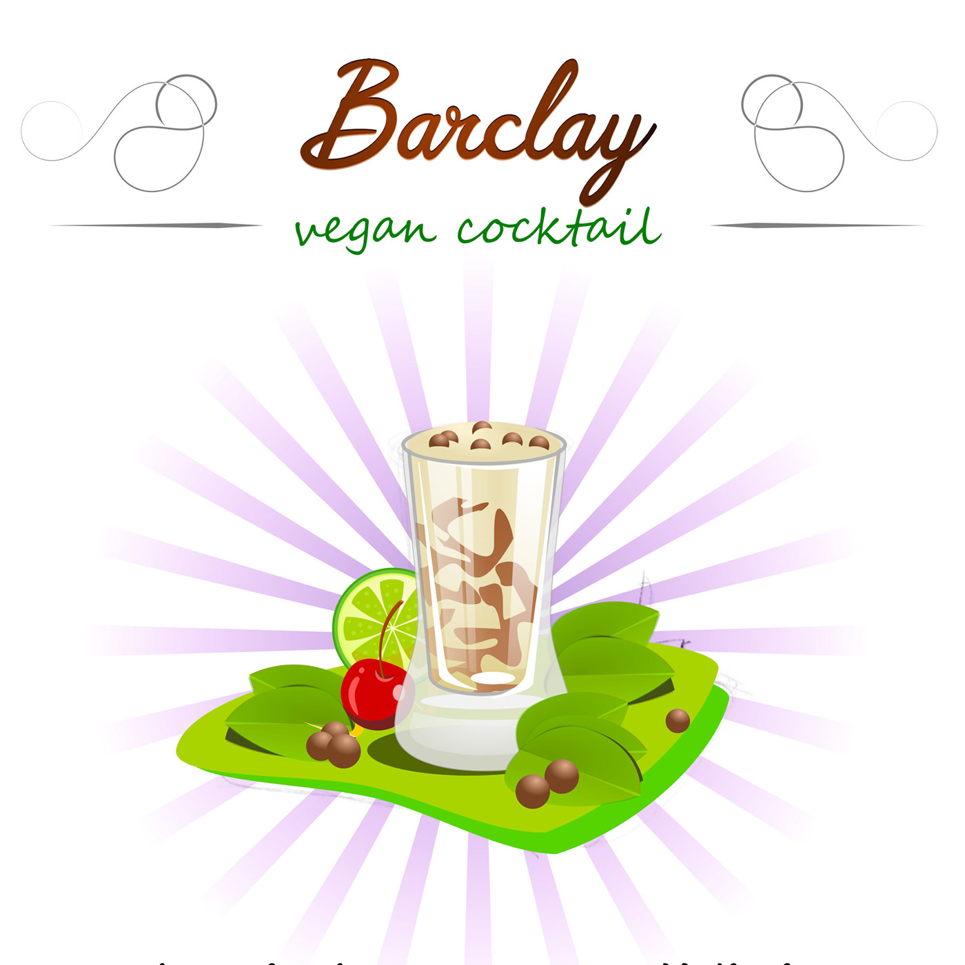 vegan cocktail recipe week colorful printable line art ingredients bonus recipe bright