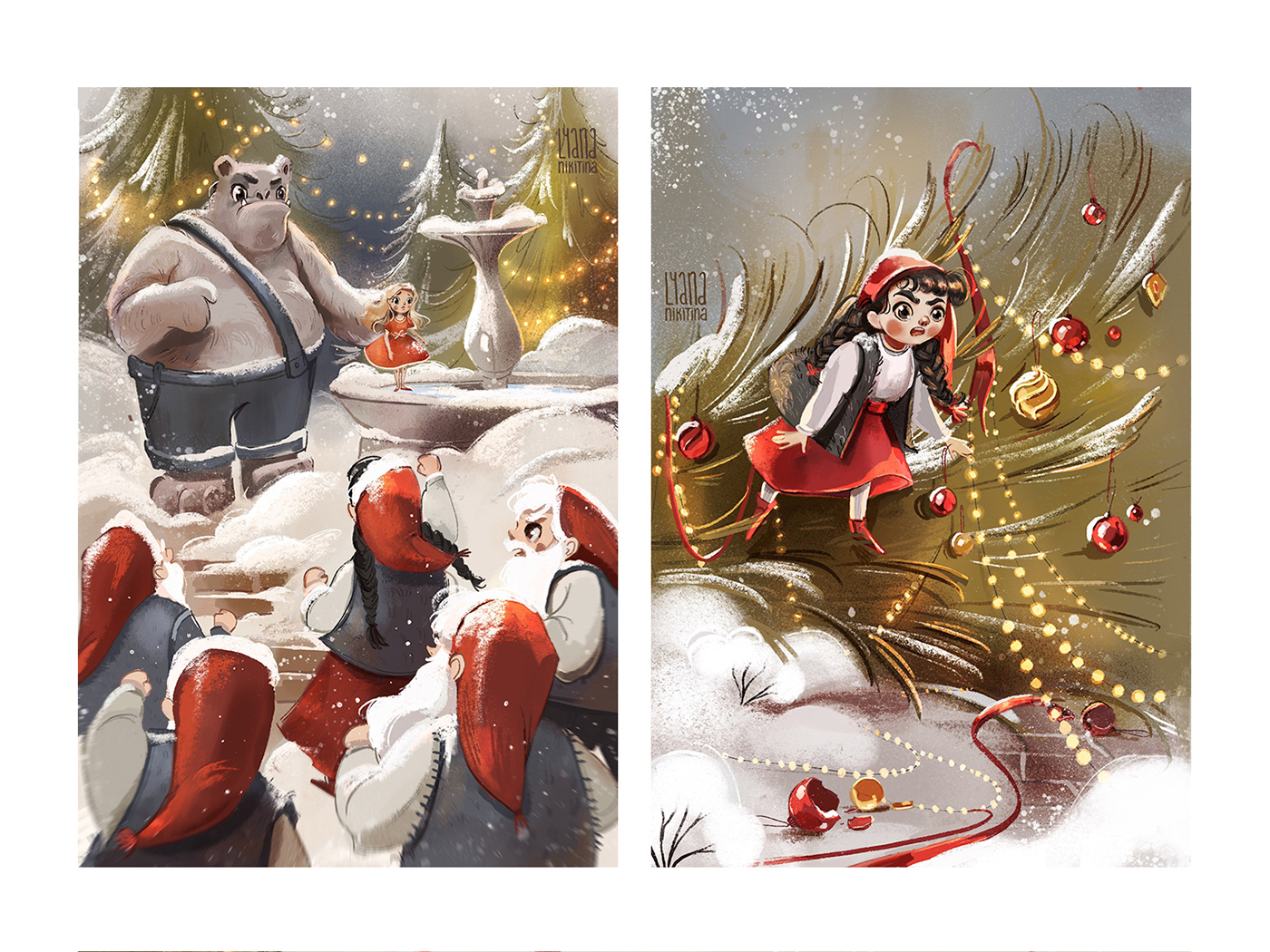 book children Christmas elves fairytale gifts Holiday Magic   santa winter