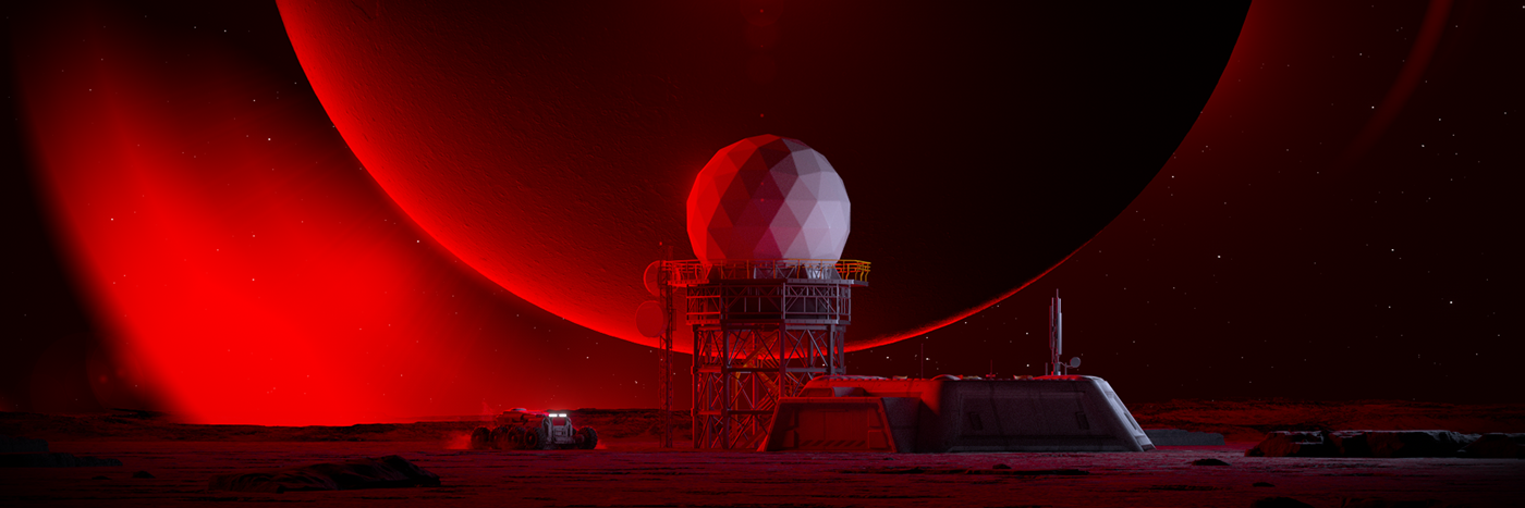 red animation  Space  short film Transition 3D CGI cinema 4d after effects