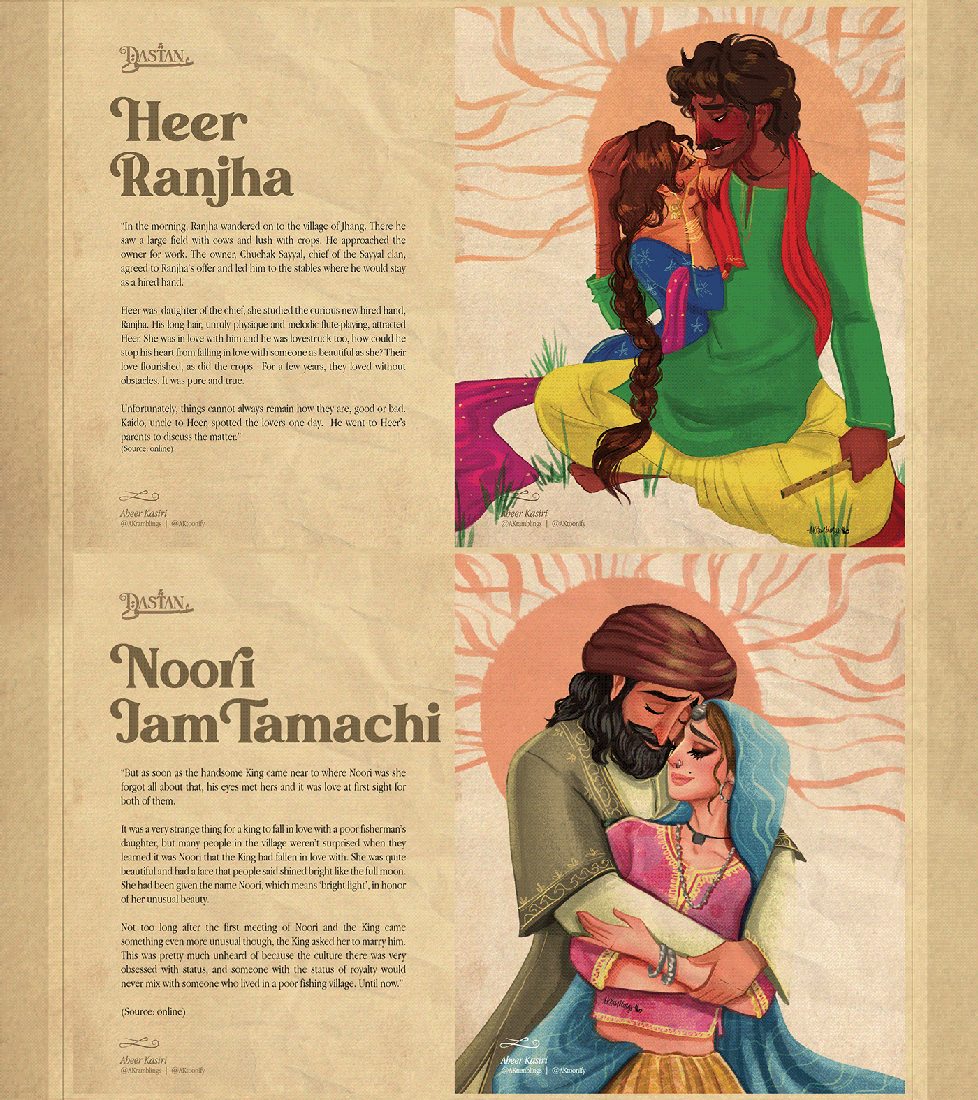 Character design  Digital Art  Folktale illustration folktales ILLUSTRATION  illustrations pakistani folktale