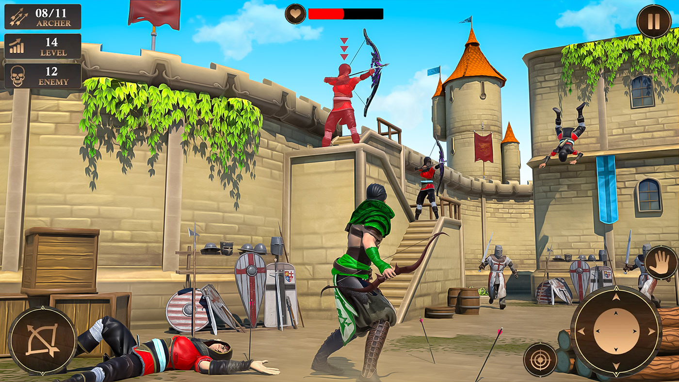 Archery Render shooting game FPS pubg screenshot ARCHERY GAME  UI