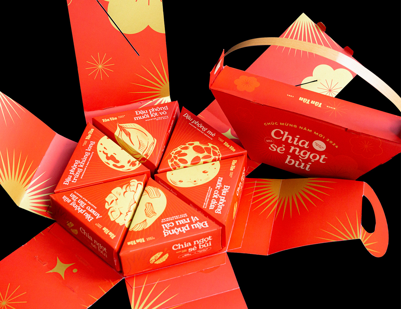 Lunar New Year 2024design gift box packaging design Packaging hộp quà tết TAN TAN tet