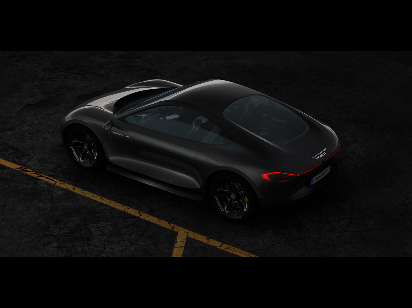 p50 Porsche concept design 3d render
