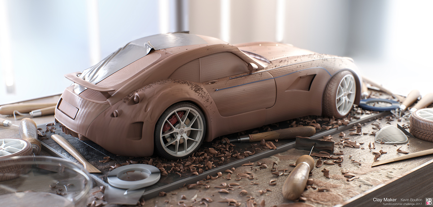 clay car design 3D Claymodel concept automotive  