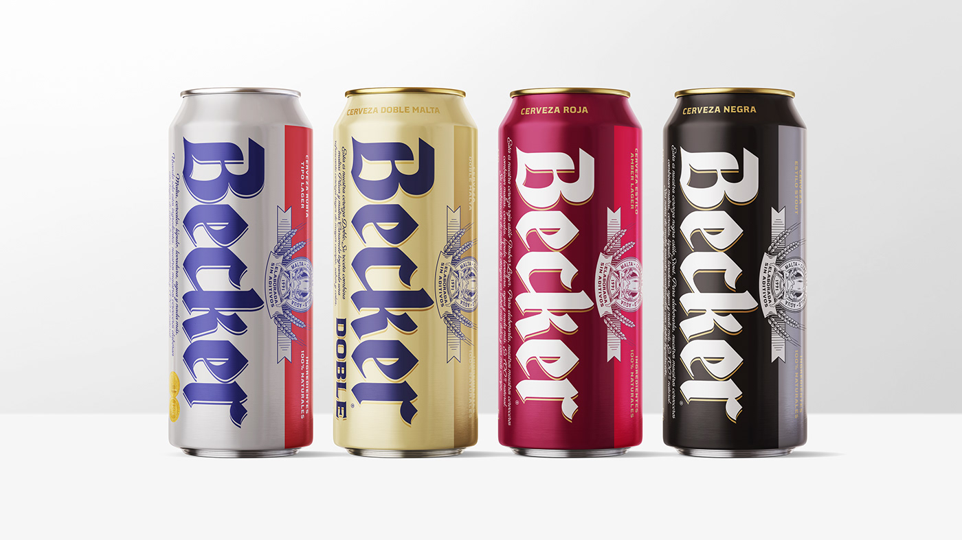 Becker beer branding  cerveza chile Packaging sin aditivos