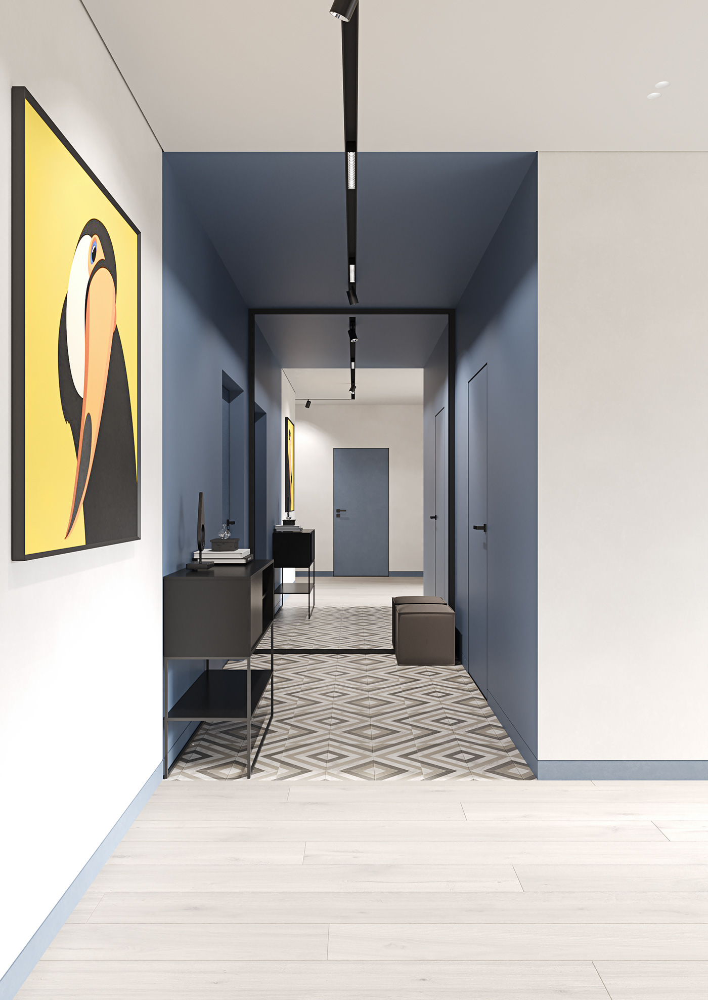 apartment creative flat Interior interior design  modern Render