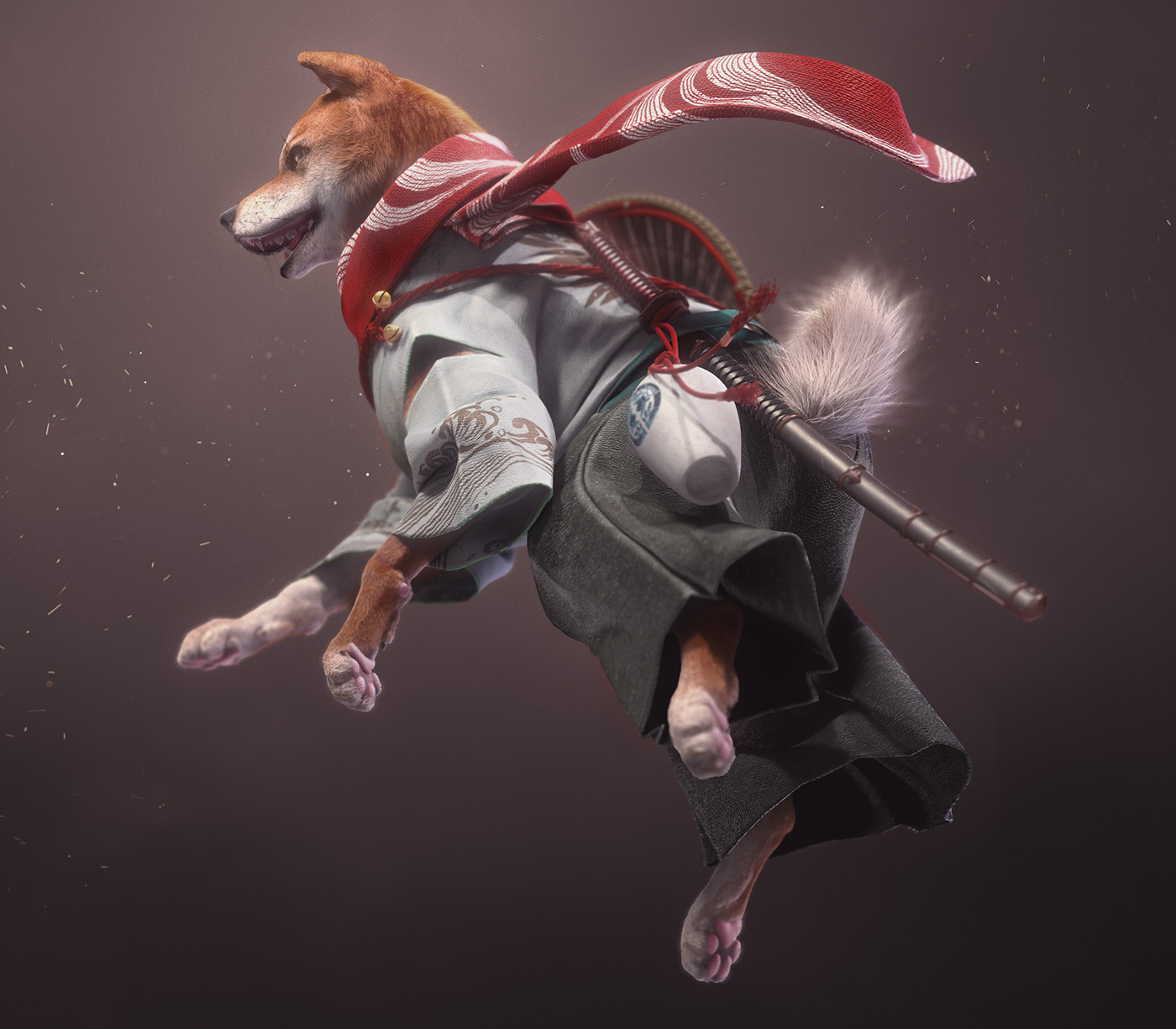 samurai Tosa japanese epic dog War Siege Bushido concept design katana