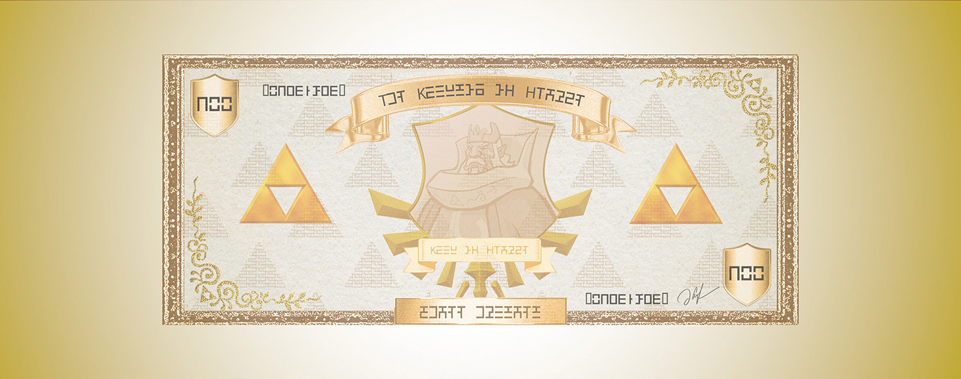 zelda currency graphic design 