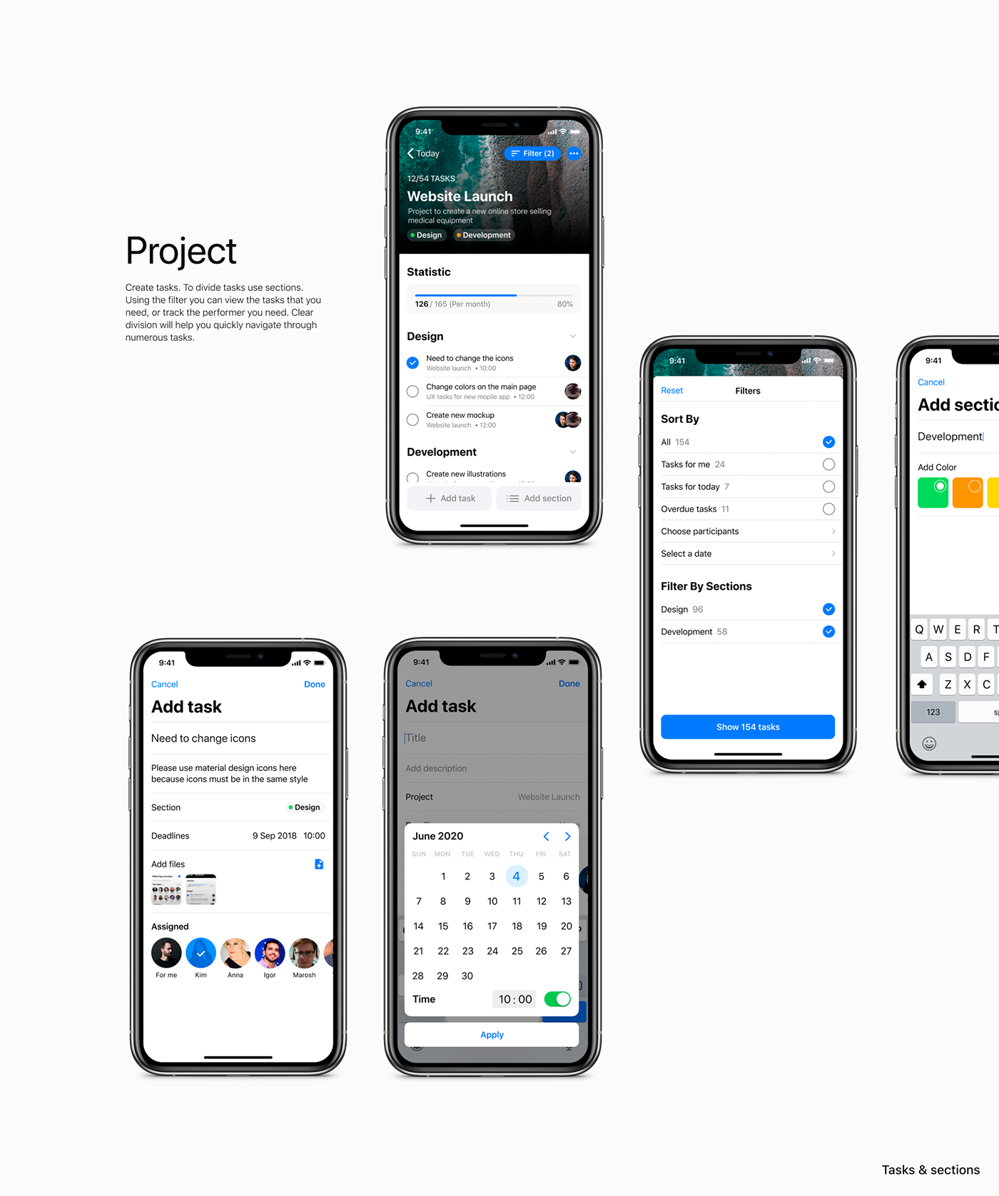app business mobile Project task team todo UI ux Work 