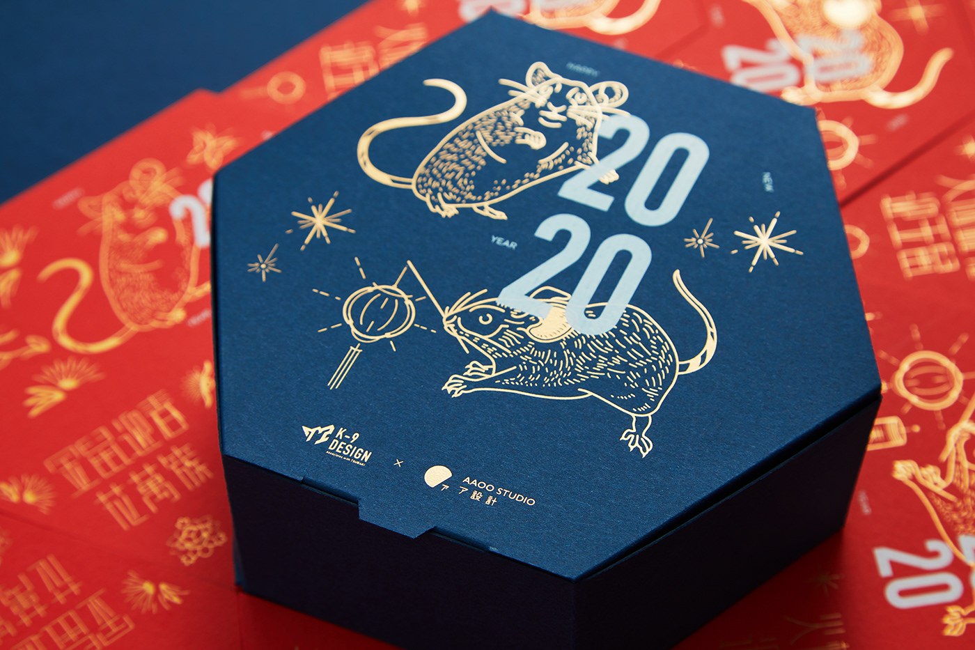 chinese newyear Packaging graphic mouse card 新年賀卡 包裝 禮盒 春節