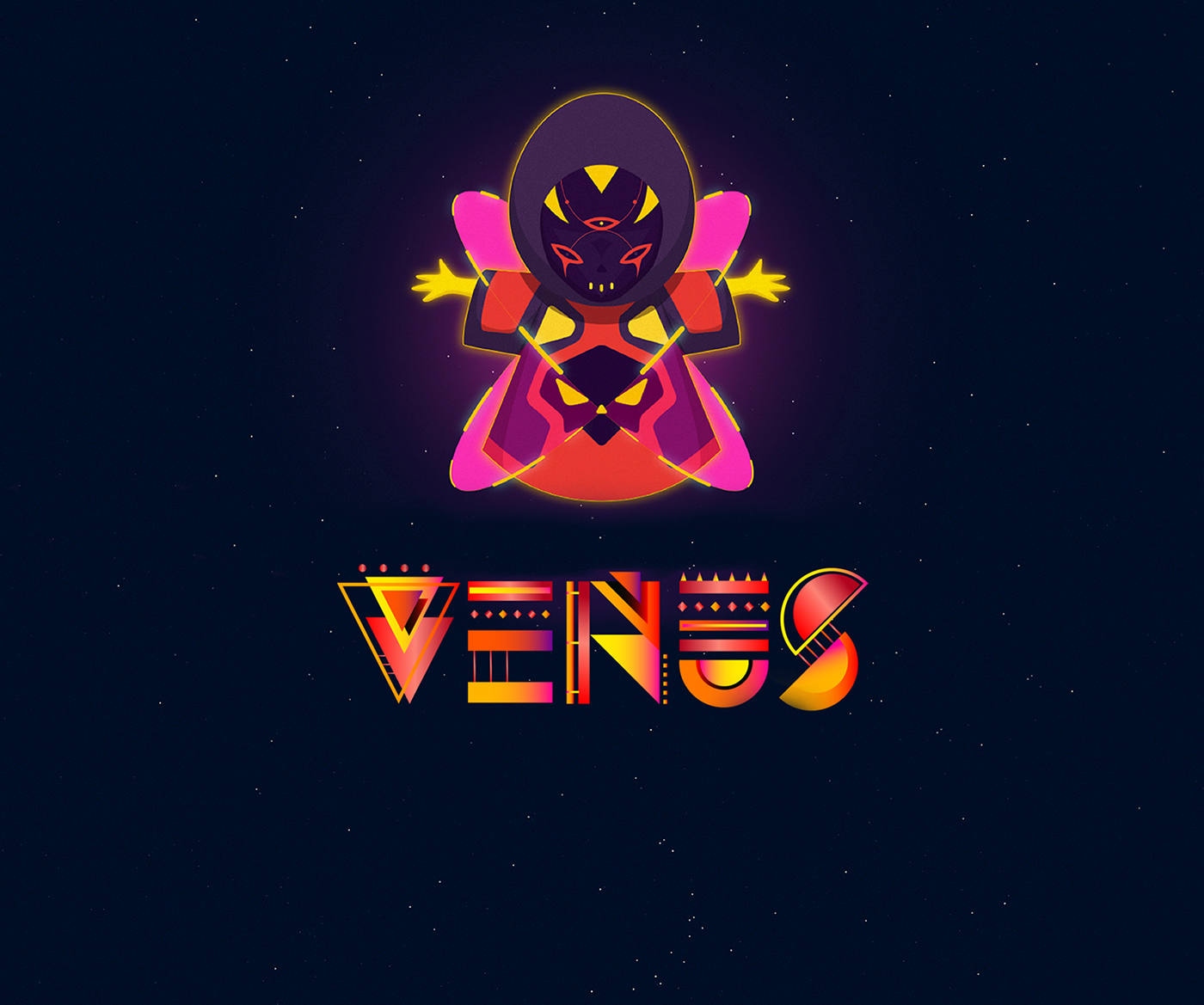 vector cosmos Jupiter venus saturn cosmic Collaboration avatar typo typography  