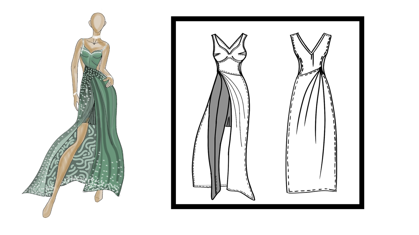Collection design design process Fashion  fashion boards fashion illustration green inspiration Sage