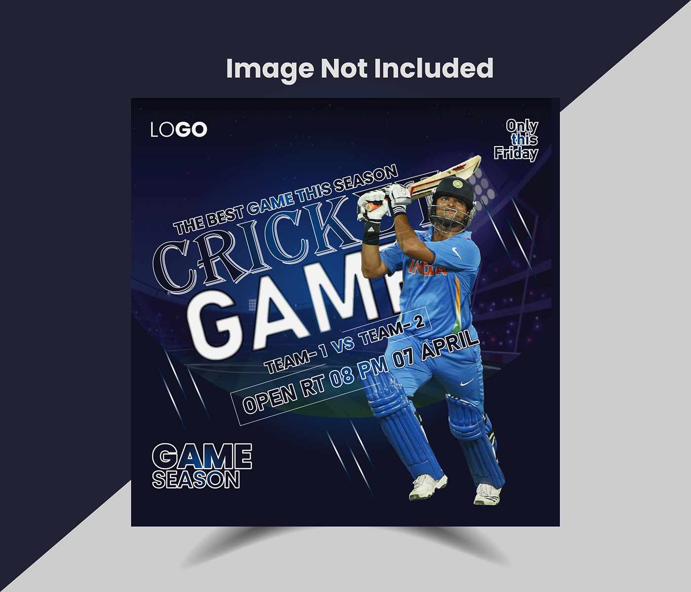 Cricket Social media post marketing   Graphic Designer design football sports poster ILLUSTRATION  sports game