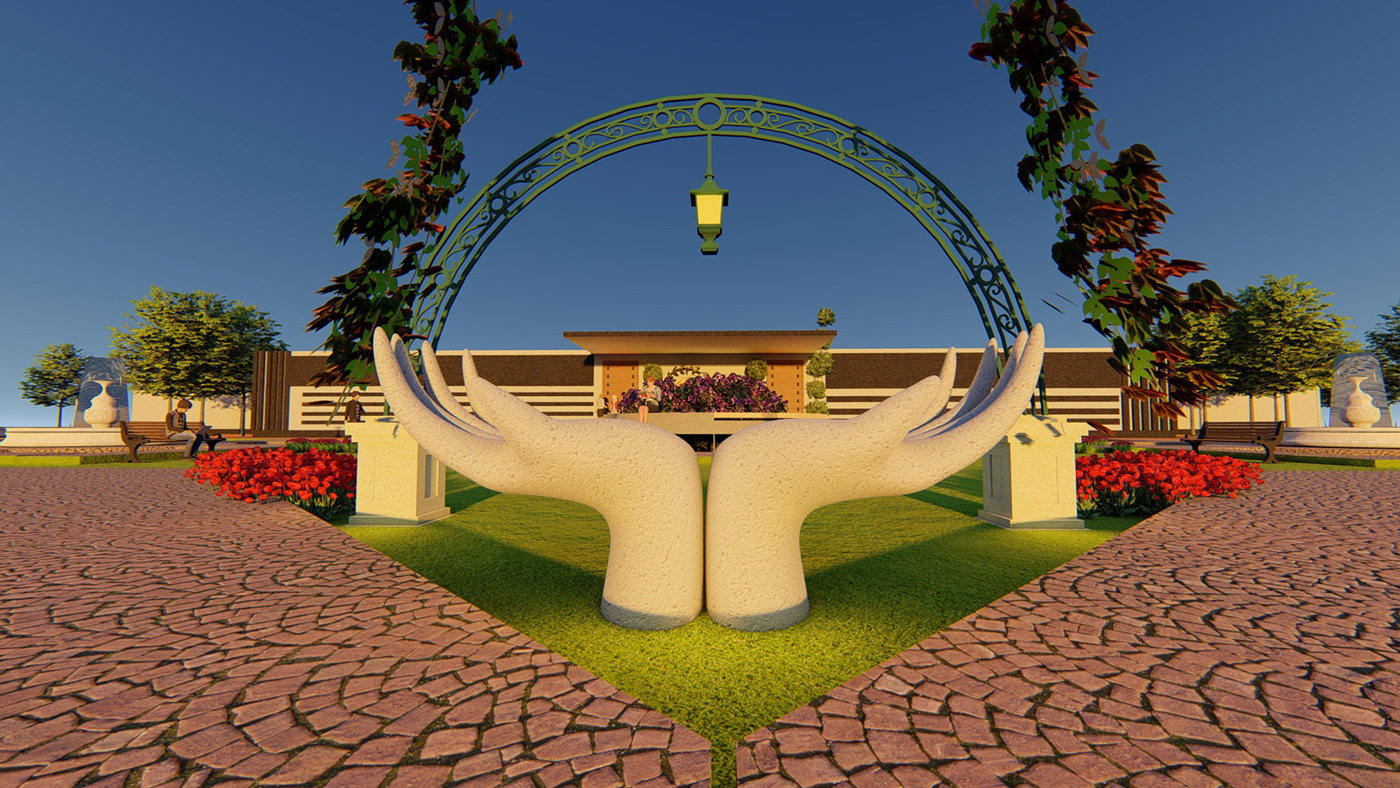 3D 3d modeling art art garden garden Landscape Lumion Render Nature Render SketchUP