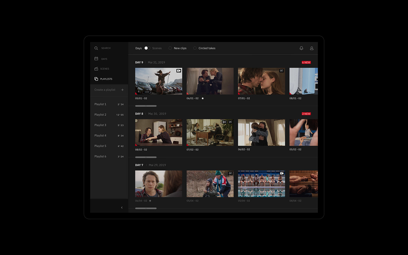 app Cinema Editor library media player playlist product video