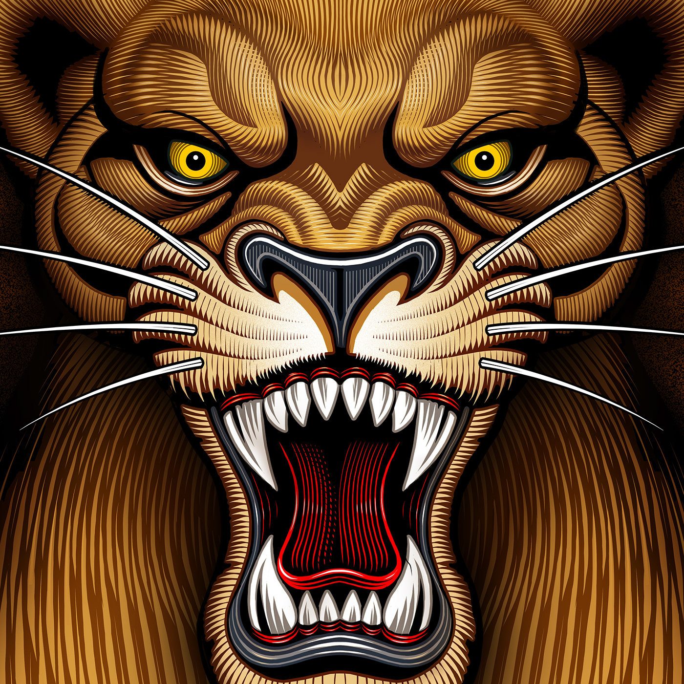 BJJ Cat lion lioness Martial Arts MMA Rash guard vector