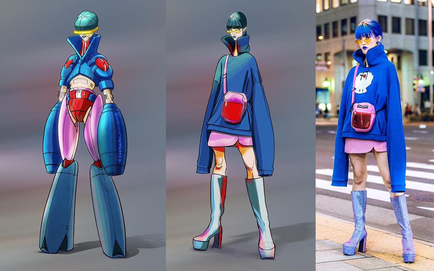Character design  concept art digital illustration Drawing  Fashion  Procreate robot