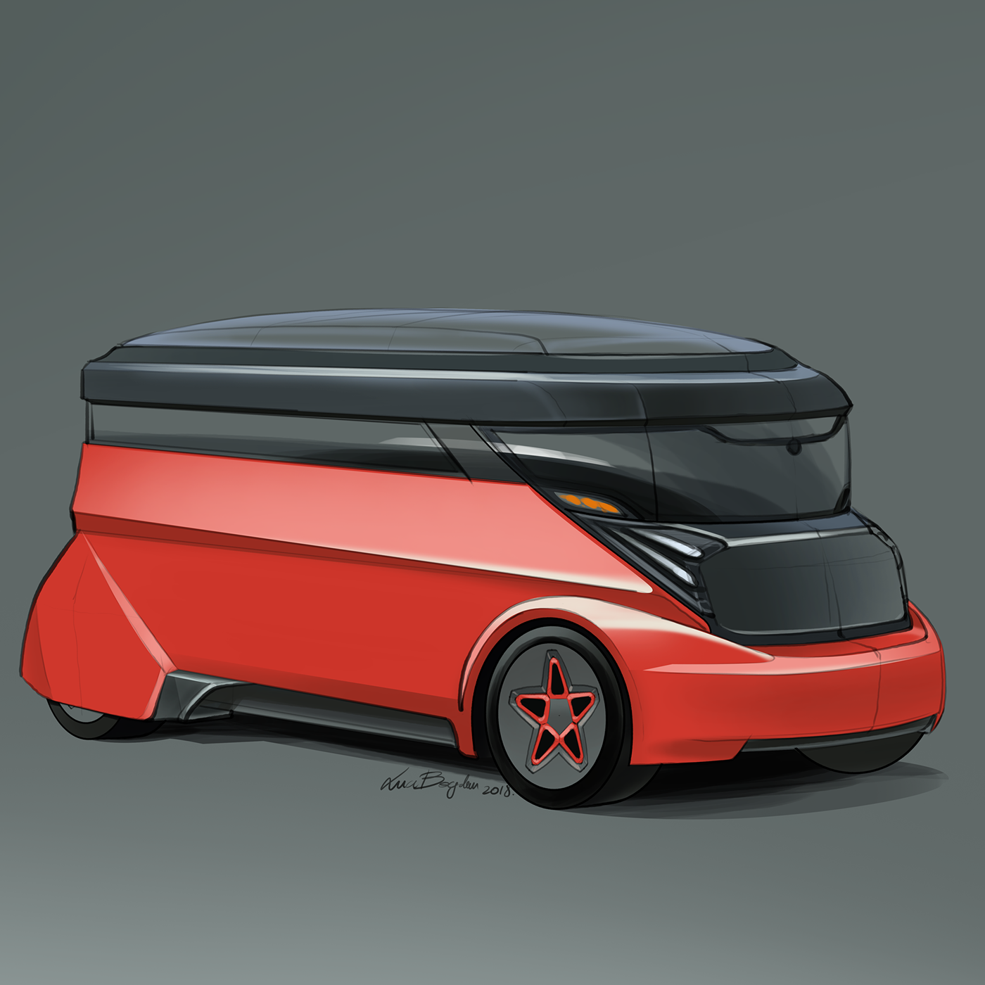 cardesign Renders automotive   Transportation Design sketches electric photoshop wacom