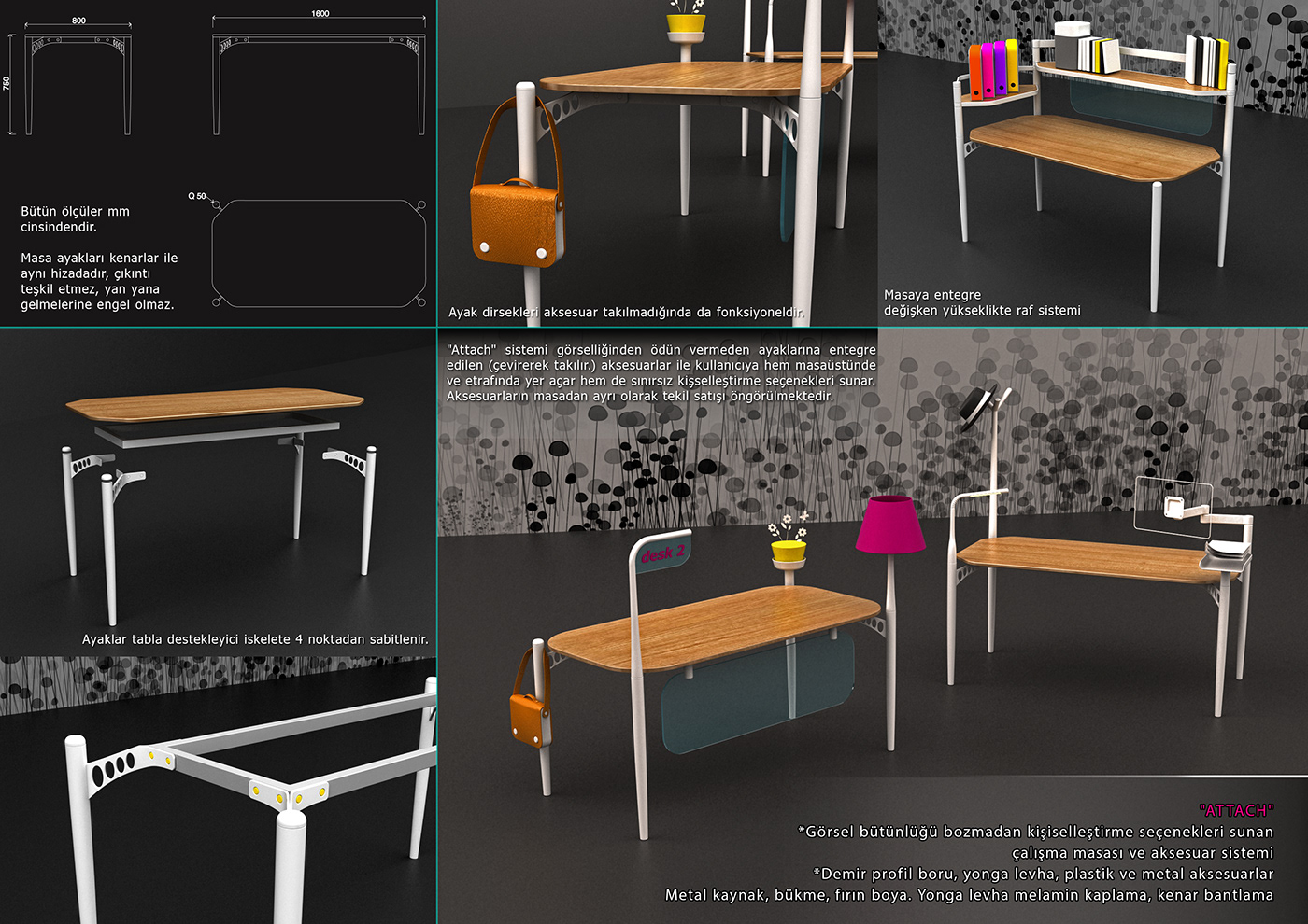 Office furniture Attach unity