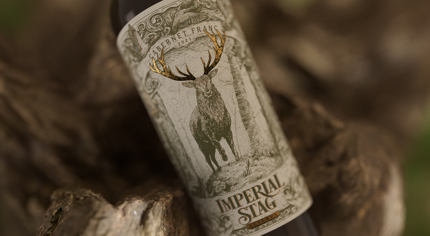 animals ciervo deer forest imperial imperial stag Ornamenta wine wine label