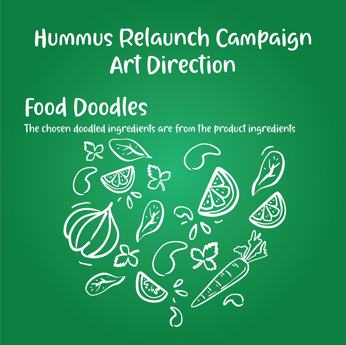 Arabic Food doodles campaign HUMMOUS hummus