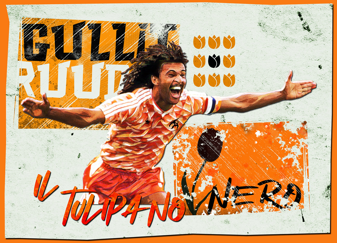 Gullit Holland Tulipan football soccer orange SerieA ACMilan Ruud