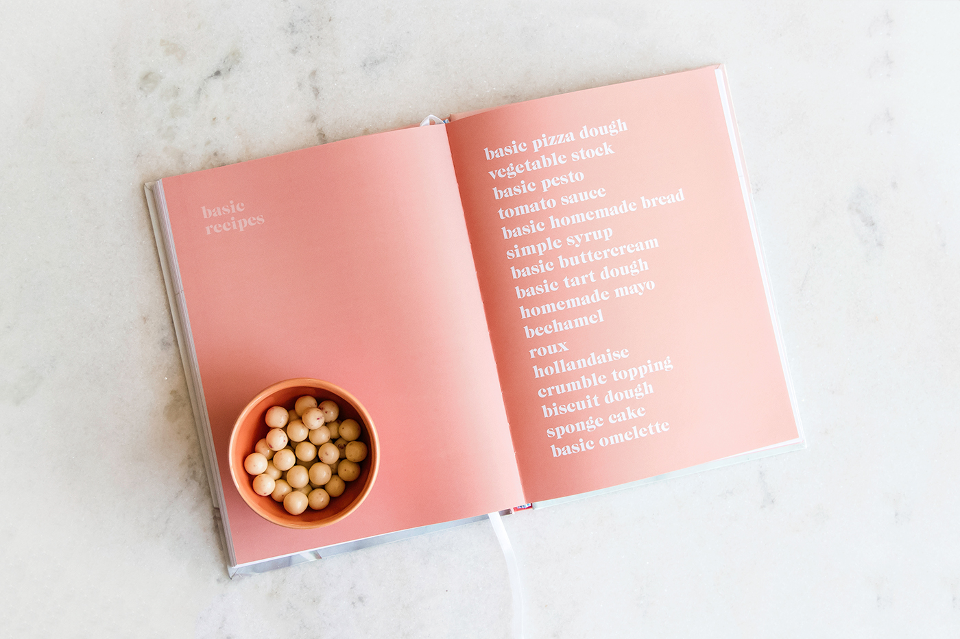 cookbook food design book design Food  Photography  millennial pink grapefruit typography   Book Binding recipe book