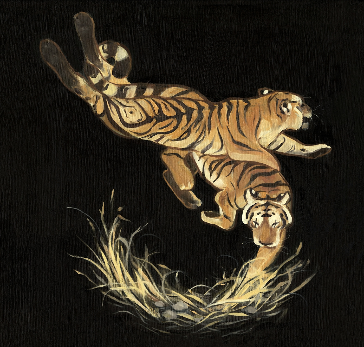 painting   oil oil paint tigers tiger risd animalia Oil Painting