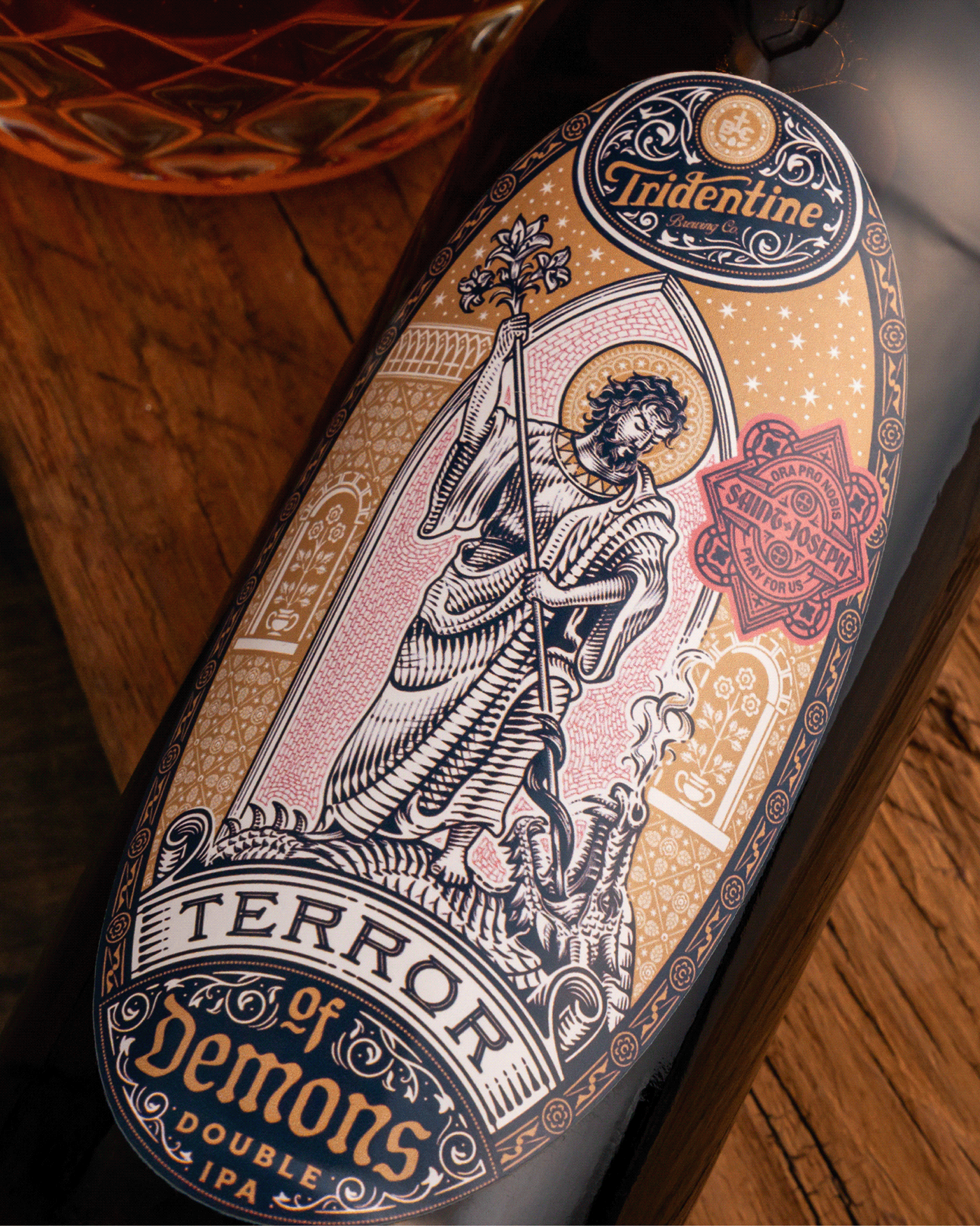 drink Packaging beer Peter Voth Design engraving etching line art ILLUSTRATION  Illustrator catholic art