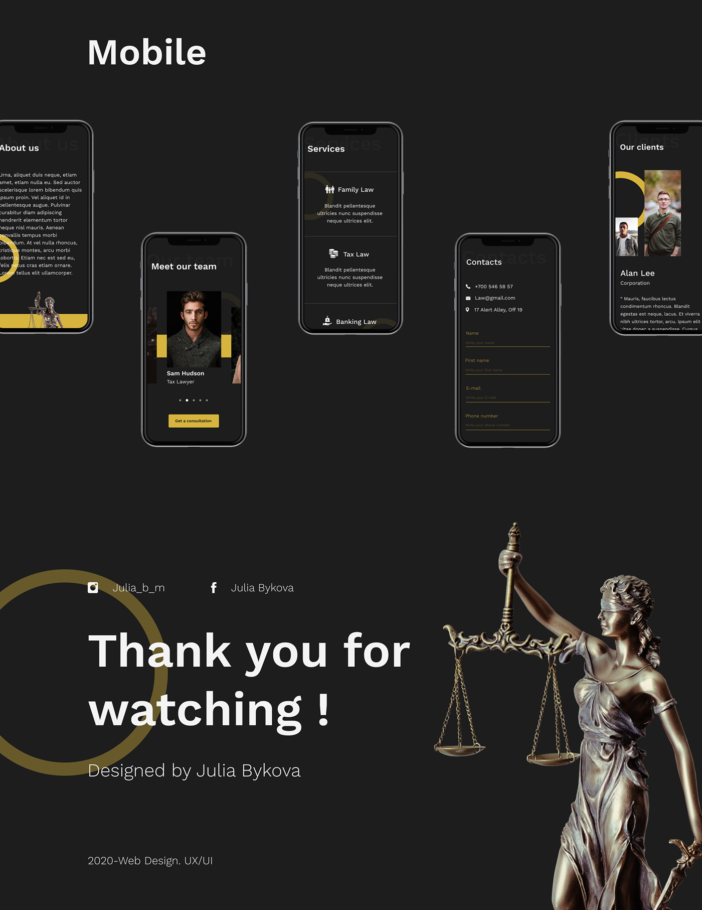 advocate attorney landing page law law firm lawyer Website