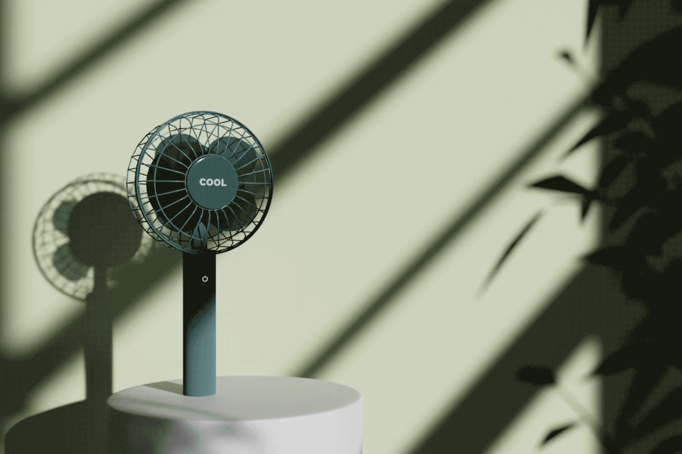 3D cooling Health portable design Render summer wind wireless