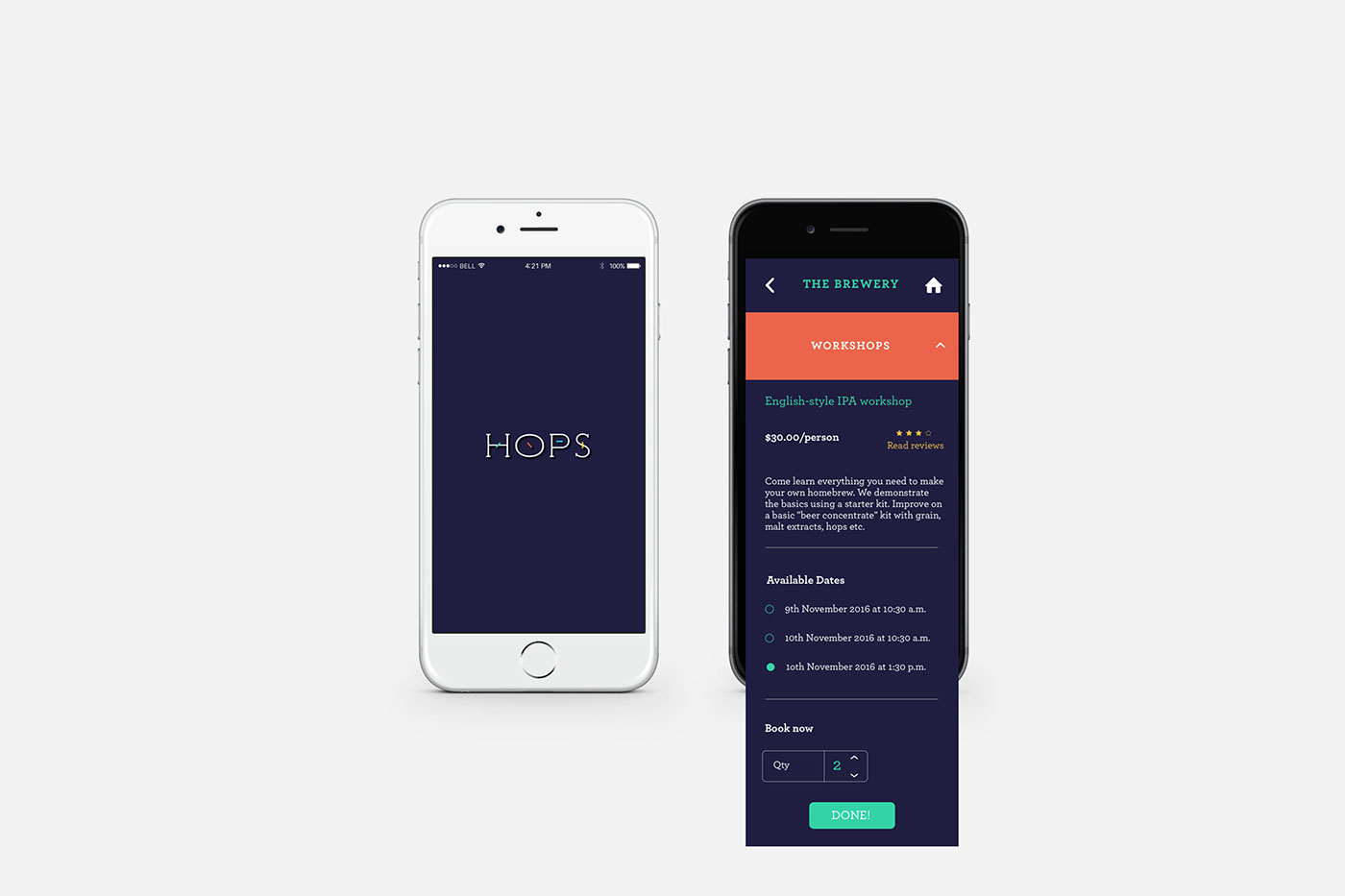 Mobile Application ux UI brewery
