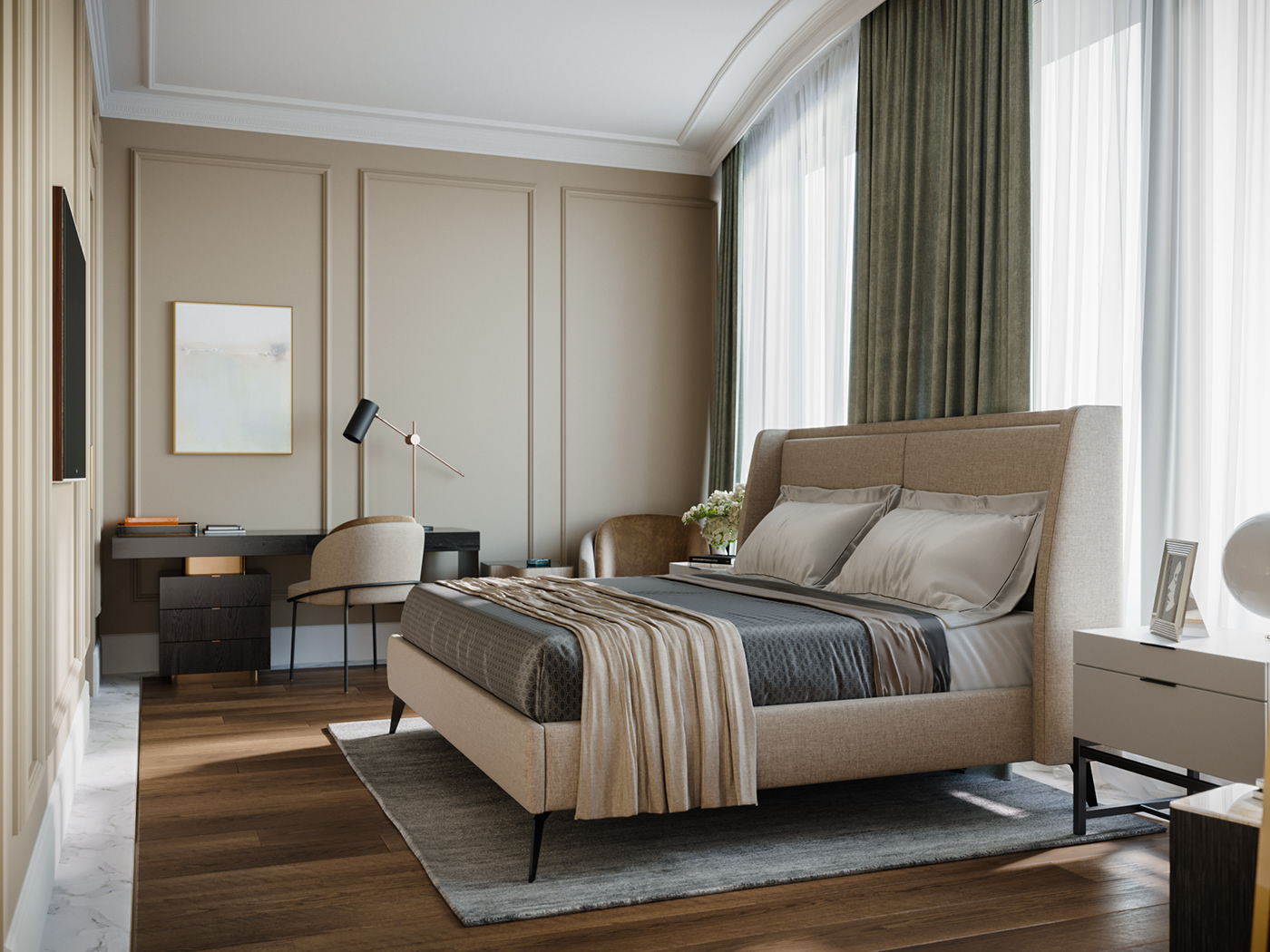 interiordesign 3dsmax corona Render Vizualization 3drendering architect bedroom