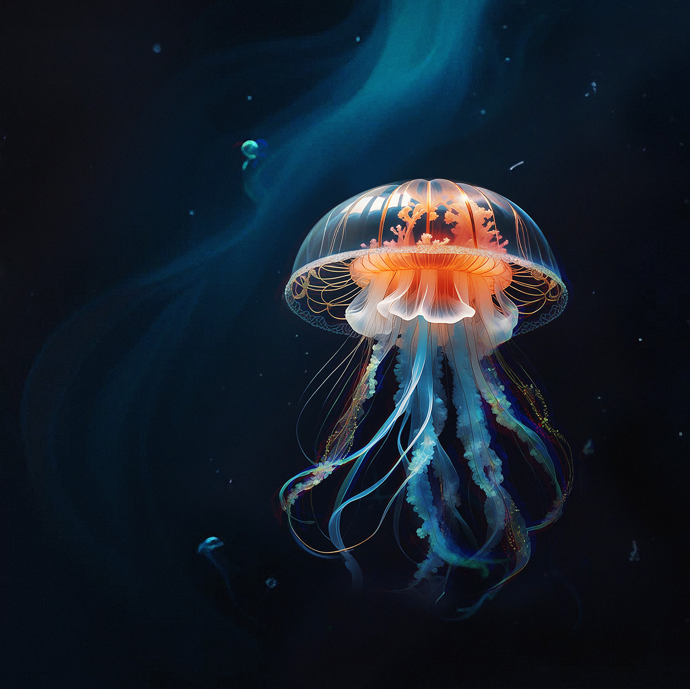 Princess underwater deepwater sea water area105 jellyfish tonyariawan