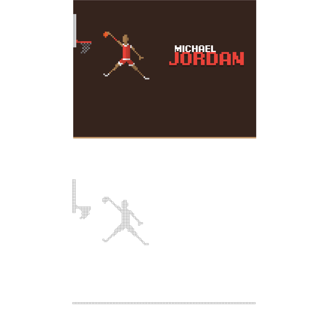 MJ Michael Jordan kobe Kobe Bryant LeBron LeBron James NBA pixel Pixel art draw
