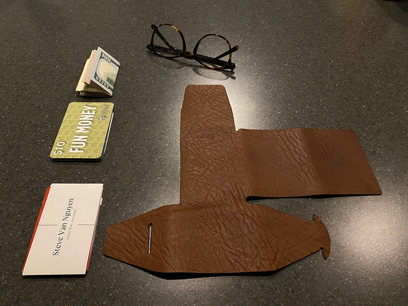 leather Leather Craft origami  handmade design design student