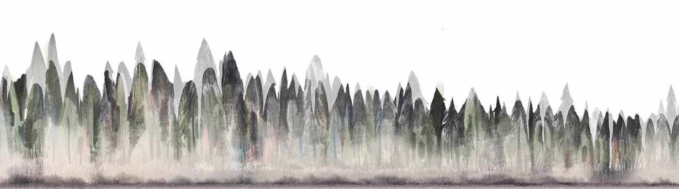 Drawing  forest graphic design  graphite Icon ILLUSTRATION  Landscape logo mountain pencil