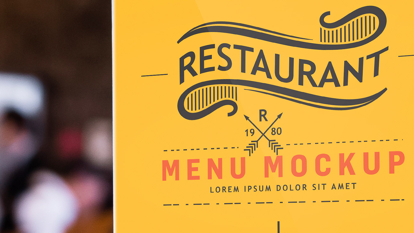 bar restaurant menu Mockup mock up free template Layout layers design