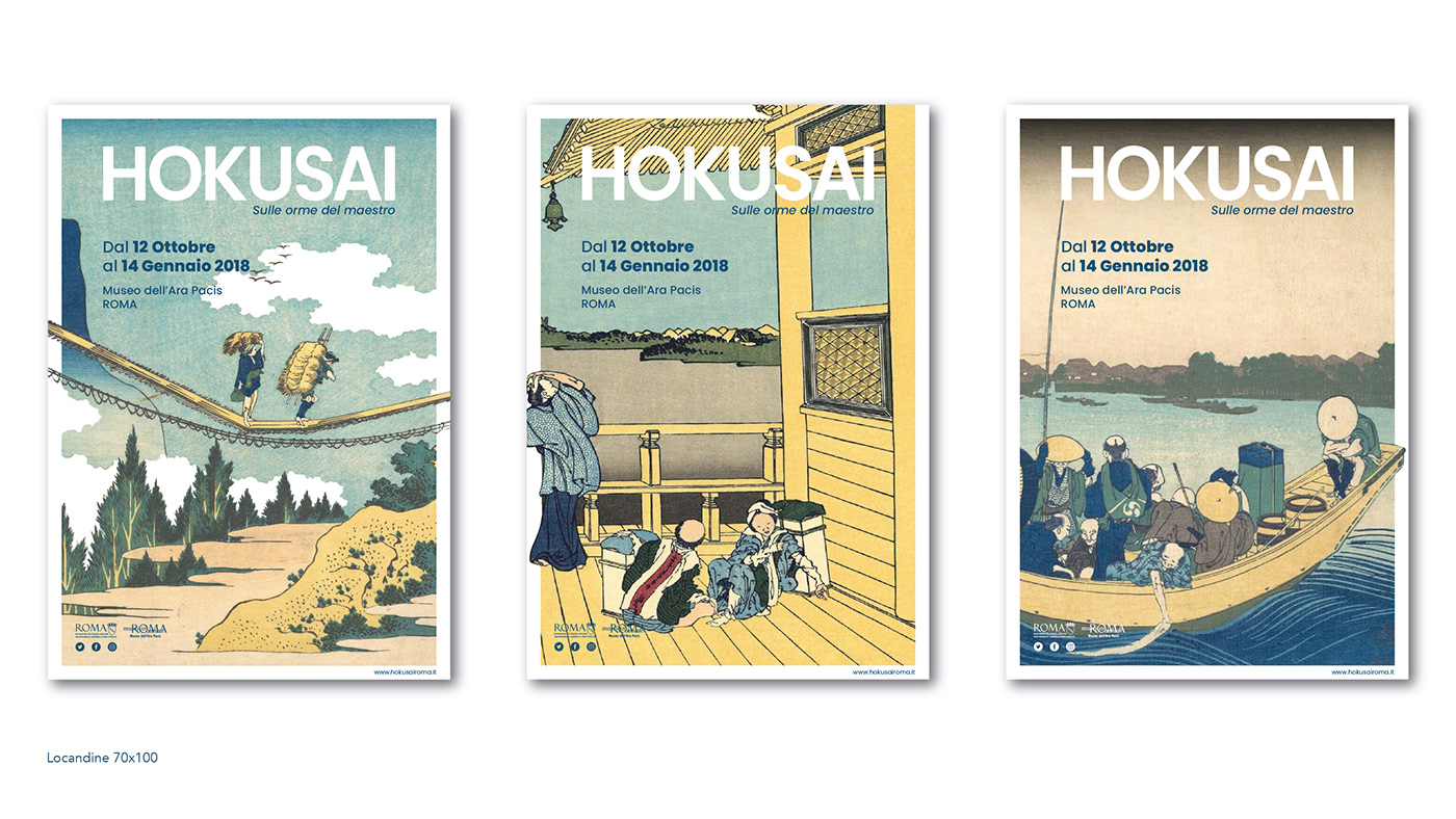 campagna comunicazione Exhibition  hokusai mostra museo museum