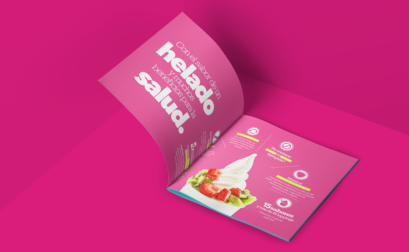 yogurt frozen desing brochure nutritional icecream