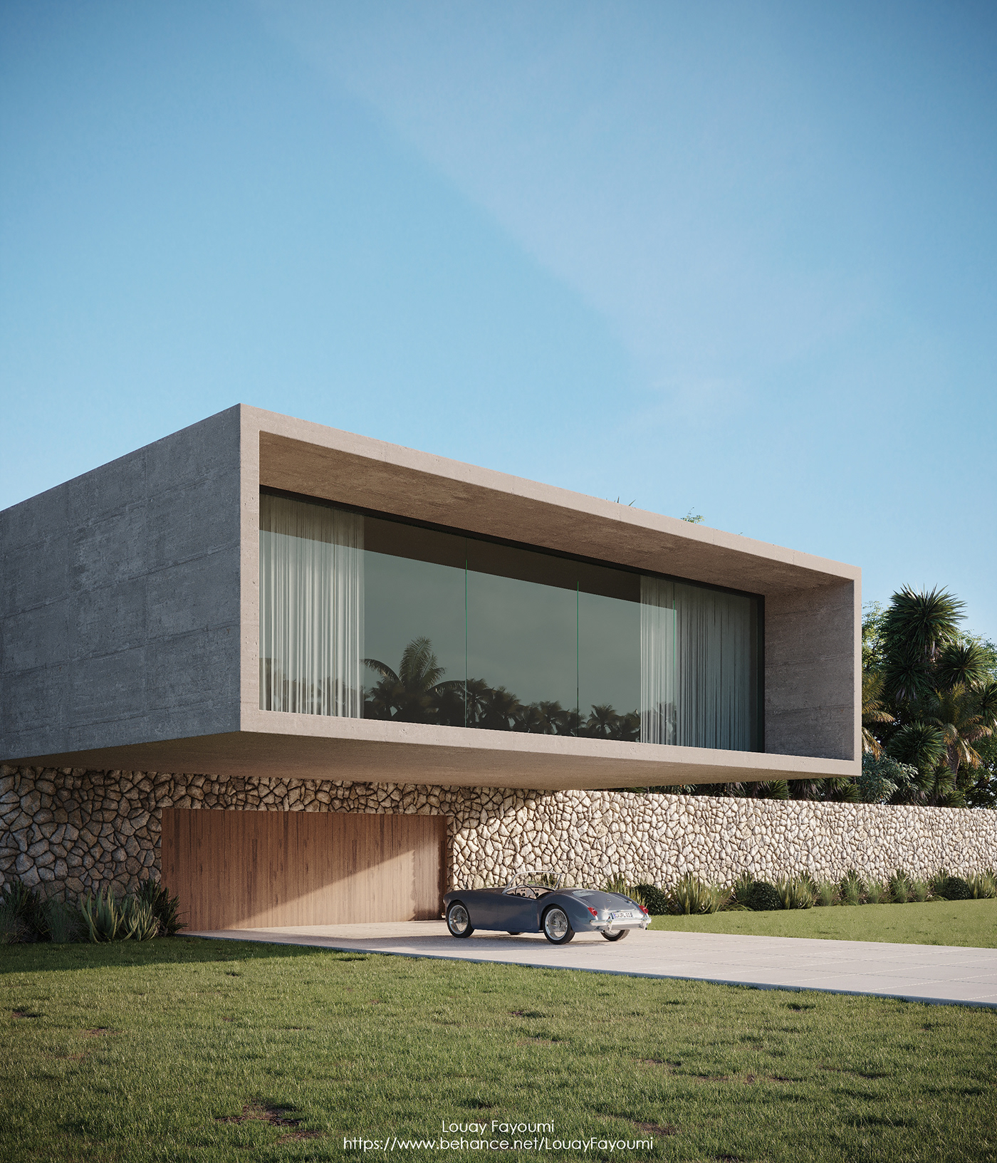 architecture archviz CGI exterior home house modern Nature Render visualization
