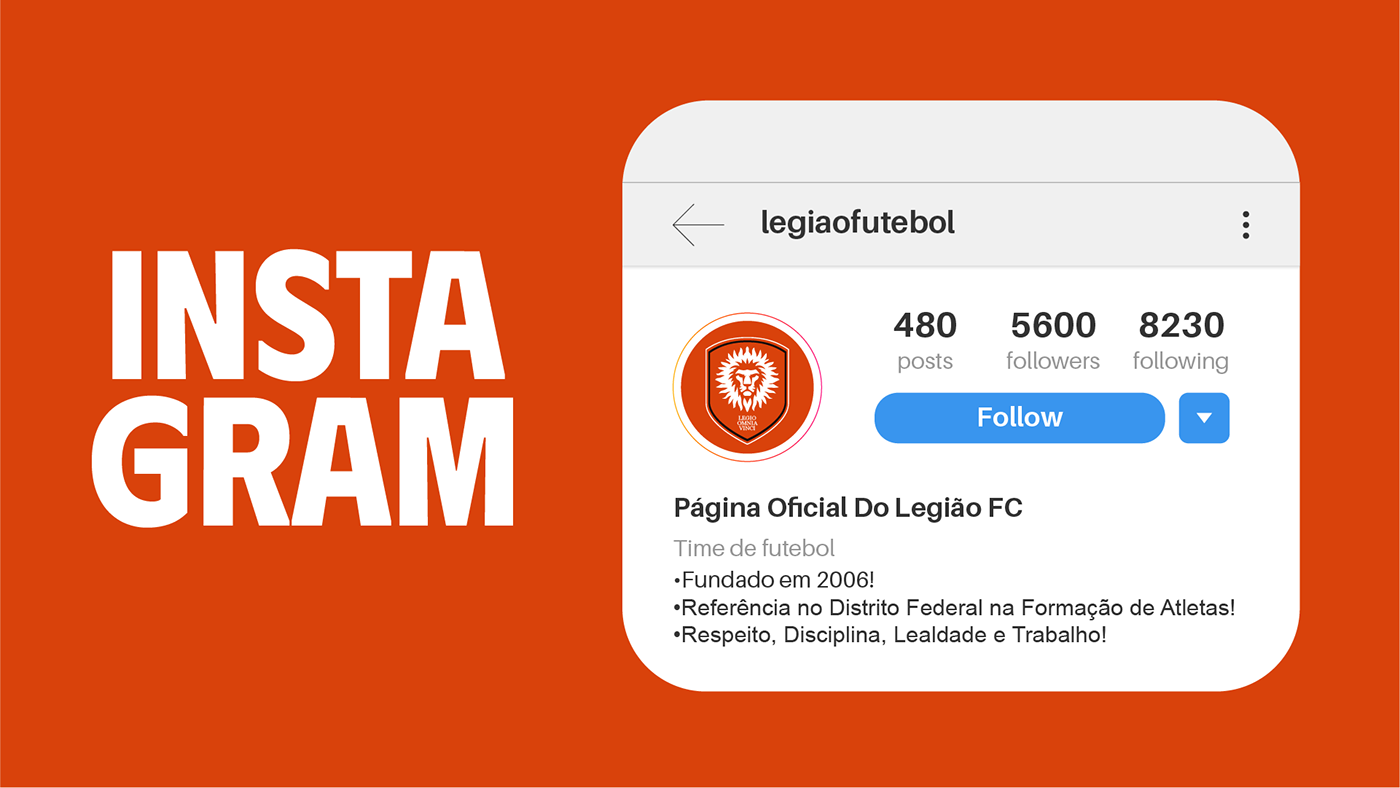 football futebol design gráfico rebranding Logo Design visual identity identidade visual brand identity legião fc
