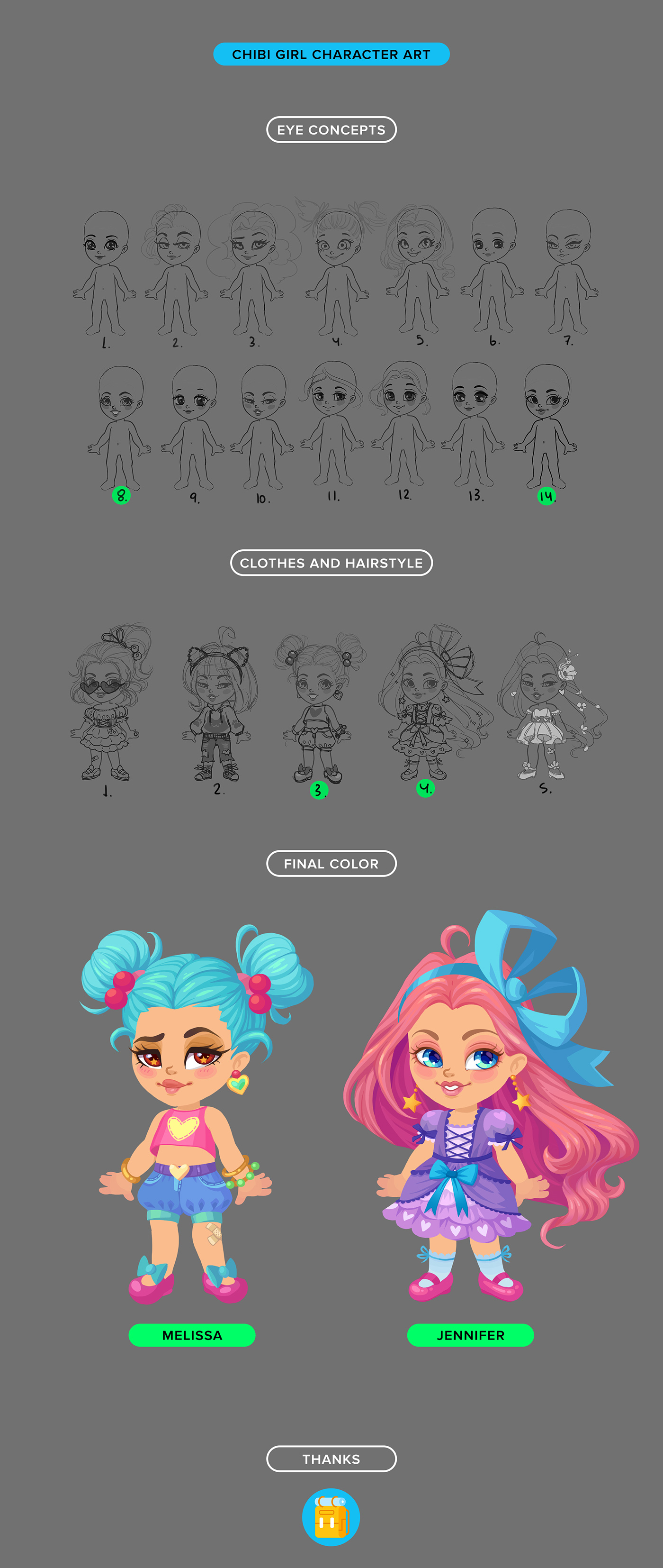concept art characters Game Art chibi girl game