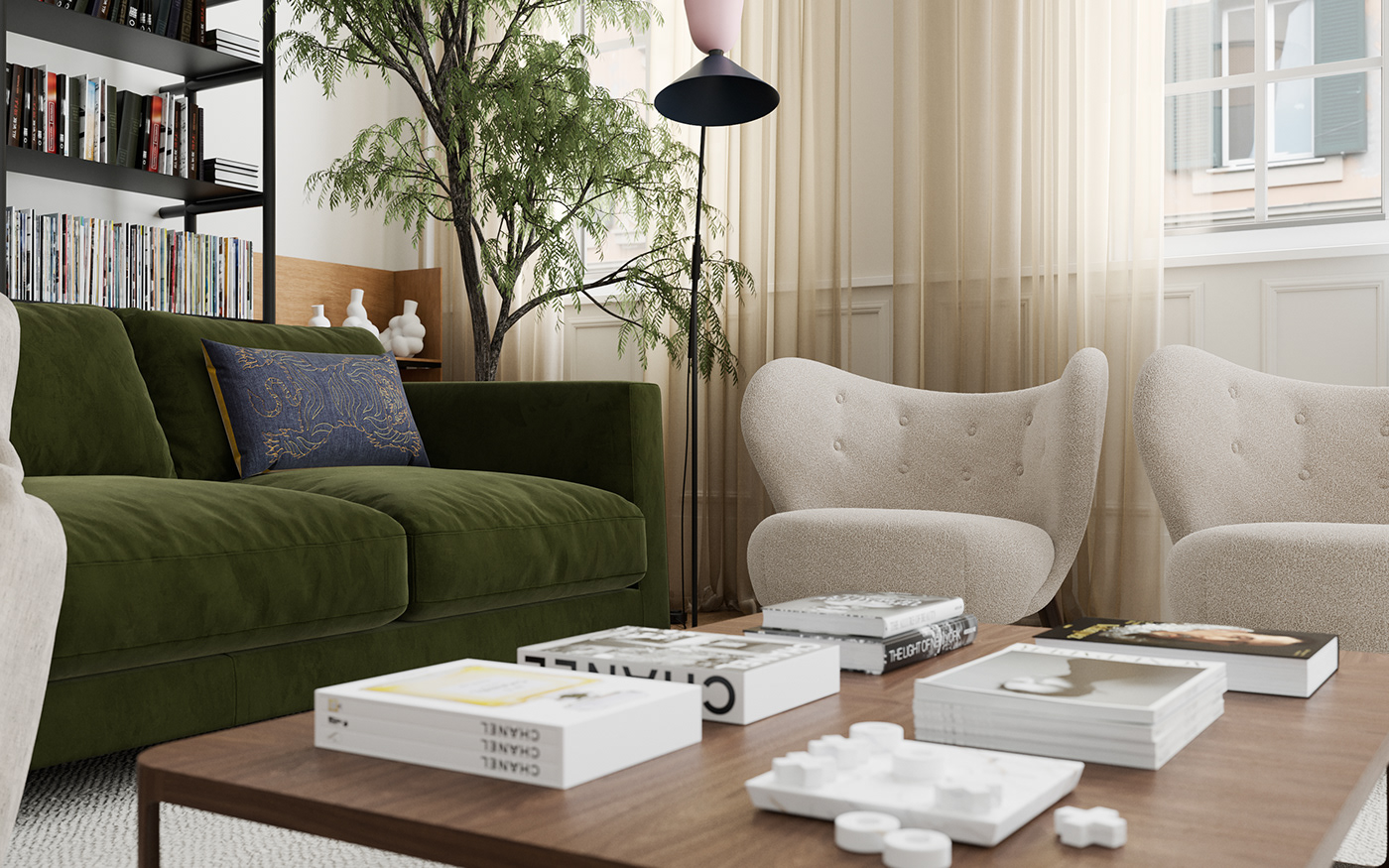 3D architecture archviz CGI Interior interior design  living room LOFT Render visualization