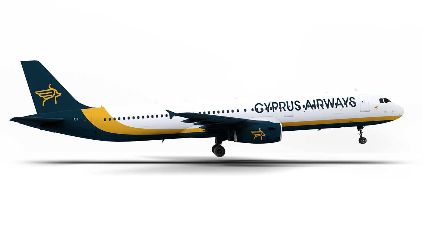 airline Cyprus Airways fantasy airplane Airways cyprus imagination redesign Logo Design branding 