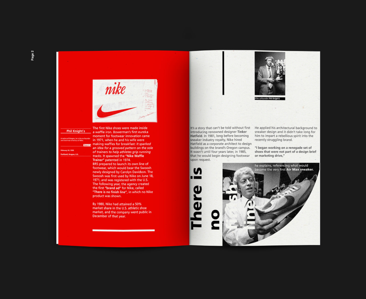 editorial design graphic Nike jordan Layout grid tipografia modern