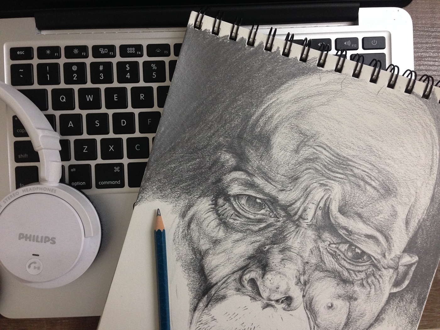 pencil sketch face study Old man Sketch pencil shading