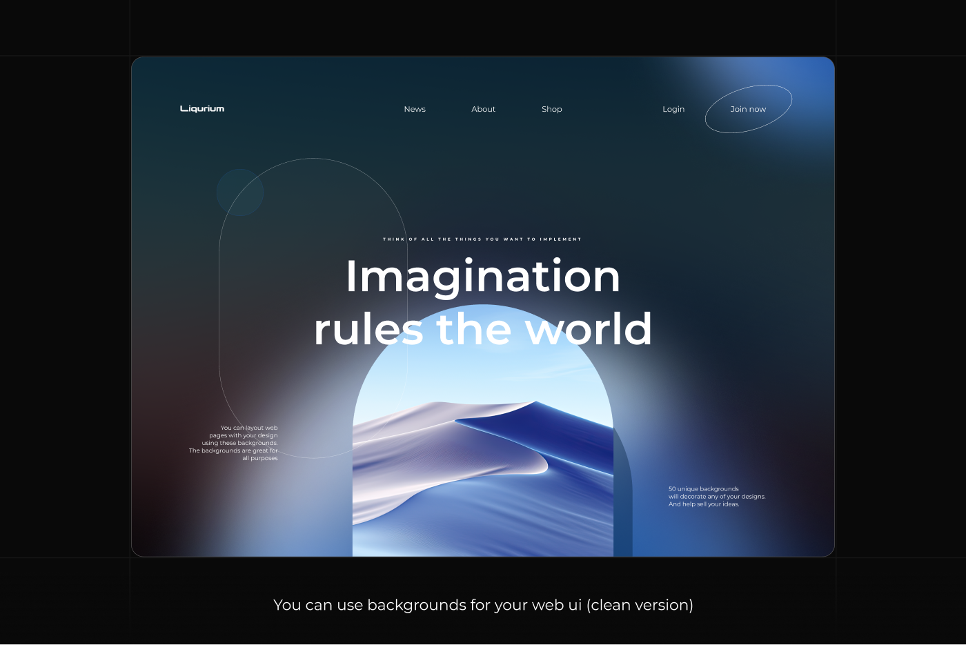 dunes background download template Mockup digital illustration banner blue Web Website Design