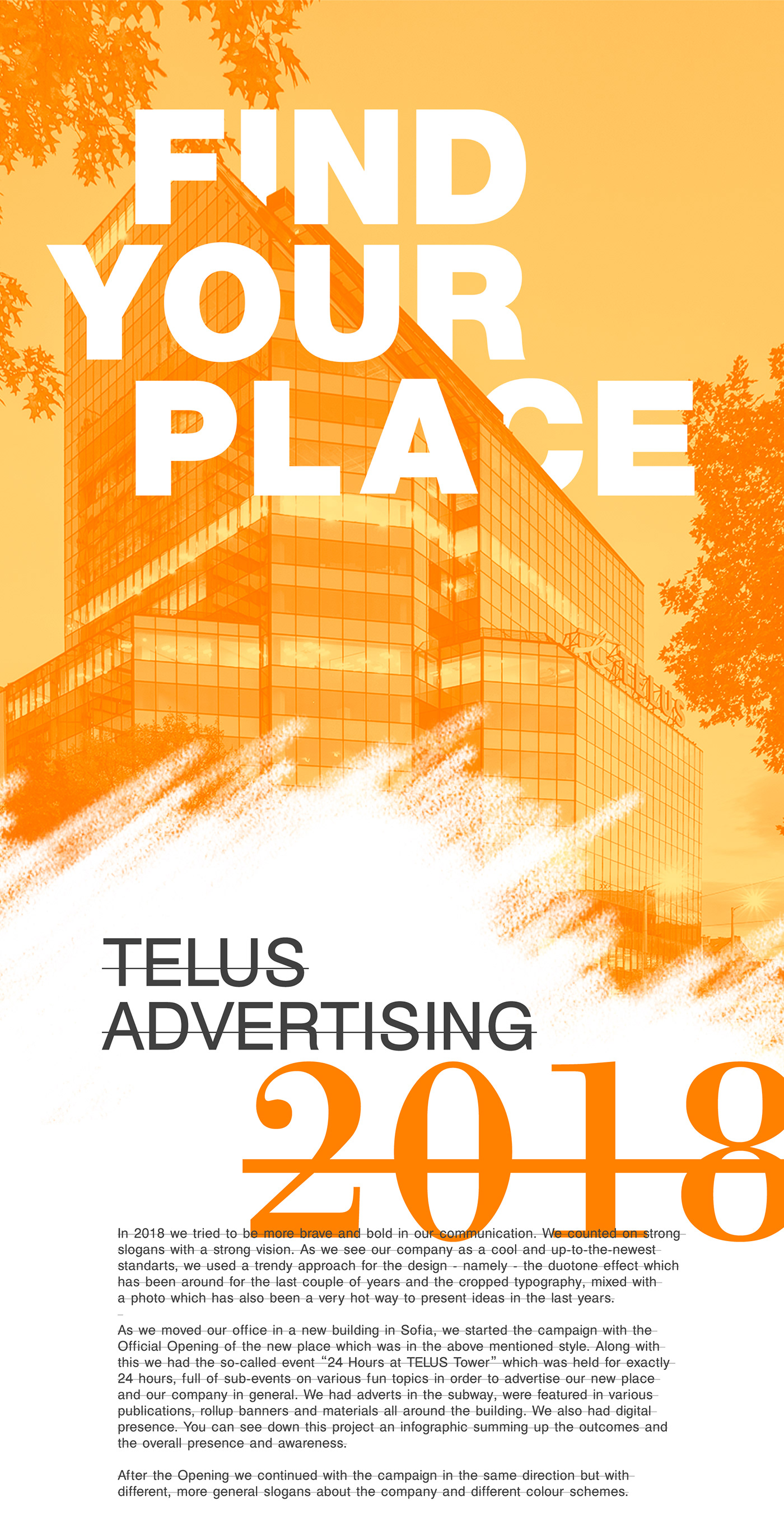 Advertising  commercial trends typography   Telus bulgaria